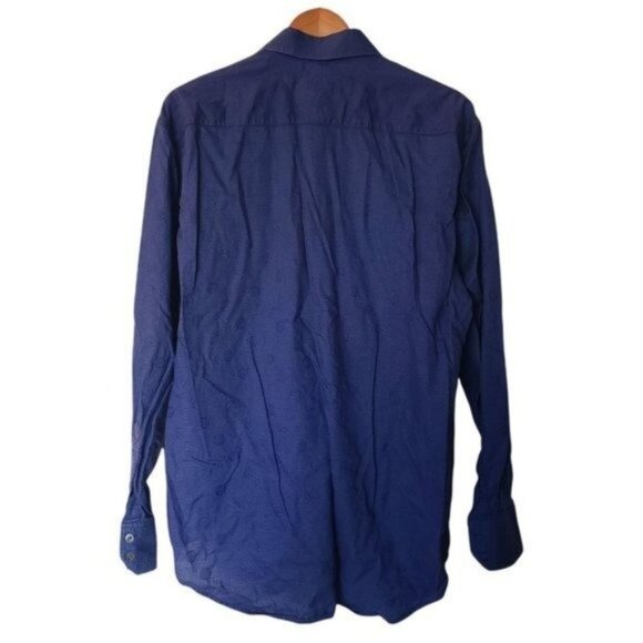 Robert Graham‎ Mens Button Up Shirt 100% Cotton Flip Cuff Blue Plaid L Large - Picture 7 of 11
